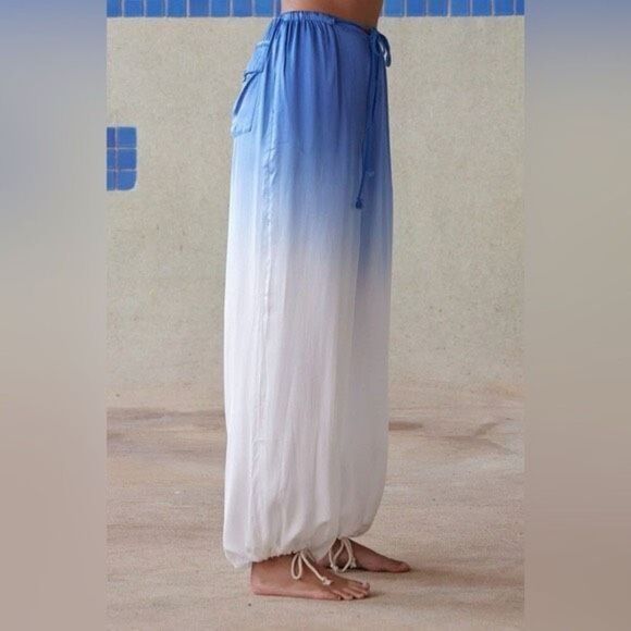 NWT Pippa The Label Blue & White Ombré Aster Pant Size Small - Picture 3 of 7
